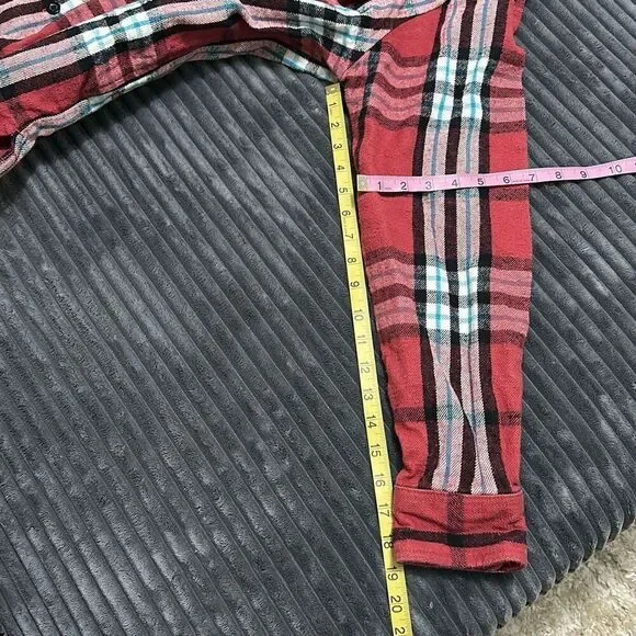 Obey Plaid Thick Flannel Stephan Shirt Jacket Long Sleeve Button Down Medium - Picture 8 of 9